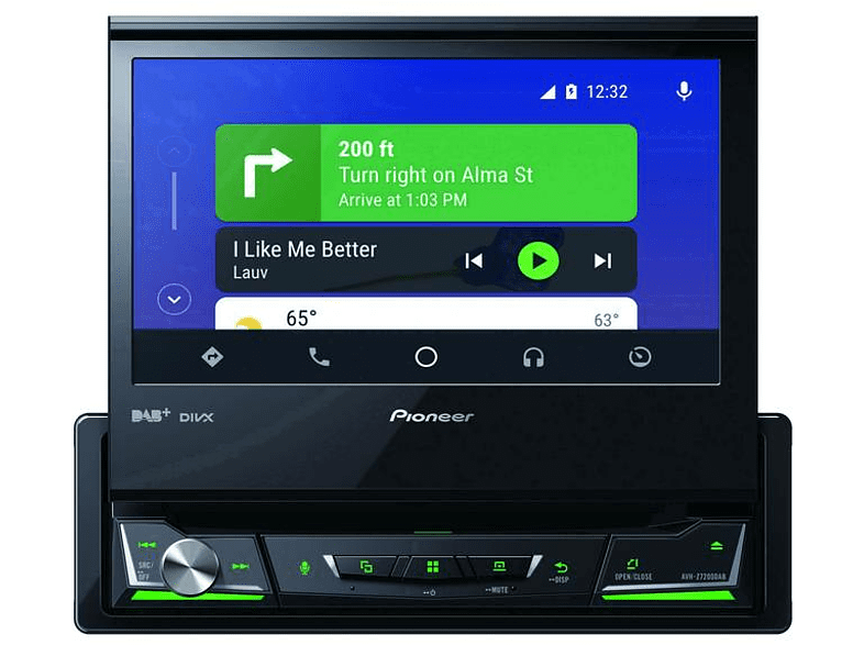 Autorradio - Pioneer AVH-Z7200DAB, Táctil 7, DAB+, 1DIN, 4x50W, USB, AV, Bluetooth, AppRadio,