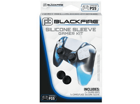 Funda + grips - Ardistel BlackFire Silicone Sleeve Gamer Kit para mandos PS5, Silicona, Multicolor