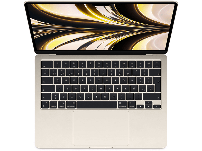 APPLE MacBook Air (2022), 13,6 Retina, Chip M2 de Apple, GPU 10 Núcleos, 8 GB, 512 GB SSD, macOS, Teclado Magic Keyboard Touch ID, Blanco