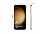 Móvil - Samsung Galaxy S23 5G, Cotton White, 256GB, 8GB RAM, 6.1 FHD+, Qualcomm Snapdragon, 3900mAh, Android 13