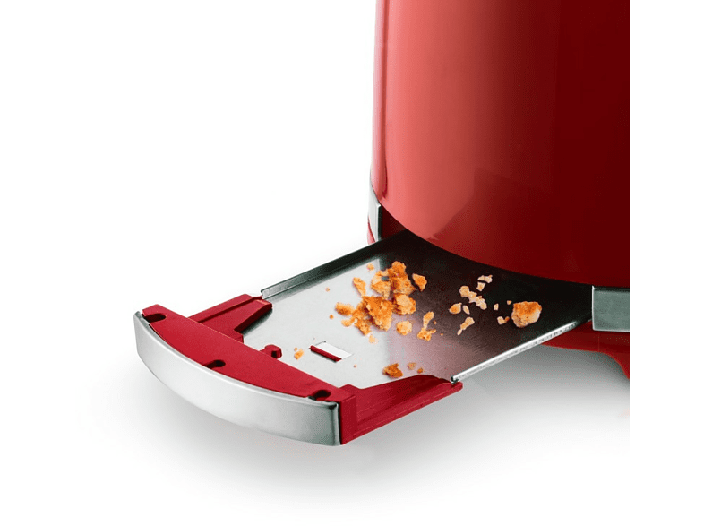 Tostadora - Ufesa Classic PinUp, 850 W, 2 Ranuras, 2 Rebanadas, 7 Niveles Tostado, Rojo