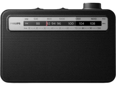 Radio portátil - Philips TAR2506, 0.3 W, FM / MW, Puerto para auriculares, Negro