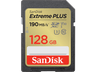 Tarjeta SDXC - SanDisk Extreme PLUS, 128 GB, Vídeo 4k UHD, Hasta 190 MB/s lectura, U3, V30, C10, Multicolor