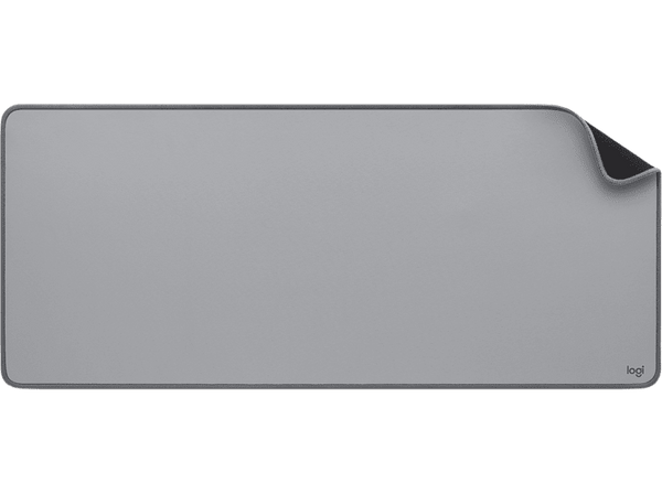 Alfombrilla para teclado y ratón - Logitech Desk Mat Studio Series, Nylon/ Poliéster, Gris