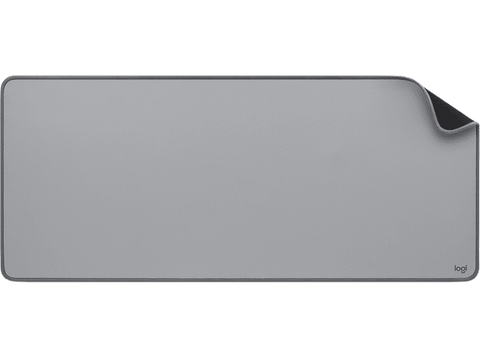 Alfombrilla para teclado y ratón - Logitech Desk Mat Studio Series, Nylon/ Poliéster, Gris