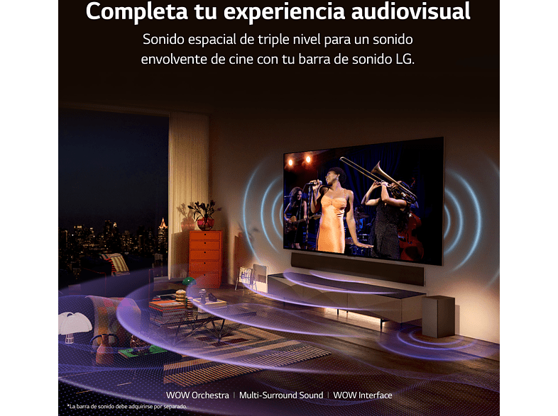 TV OLED 65 - LG OLED65G36LA, UHD 4K, Inteligente α9 4K Gen6, Smart TV, DVB-T2, Plata satinado