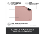 Alfombrilla ratón - Logitech  Mouse Pad Studio Series, Nylon/ PoliésterCaucho, Rosa