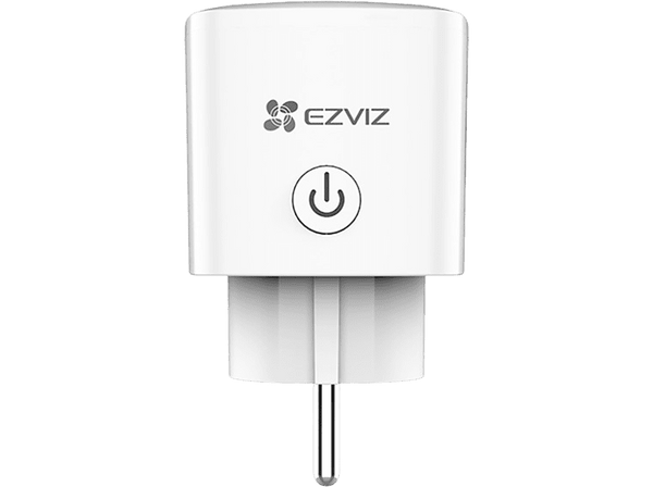 Enchufe inteligente - Ezviz T30-10A-EU, 2300 W, Amazon Alexa, Google Assistant, Wi-Fi, Blanco