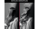 Plancha de pelo - Rowenta x Karl Lagerfeld Easyliss SF161LF0, 240 V, Revestimiento cerámico con turmalina, Monotemperatura 200 °C,  Negro y rojo