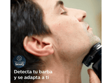 Afeitadora - Philips S5585/30, 60 min, Tecnología SkinIQ, Sensor de barba, Seco/ húmedo, Azul