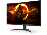 Monitor gaming - AOC C32G2AE, Curvo, 31.5, Full HD, 1 ms, 165 Hz, Freesync Premium, Negro y Rojo