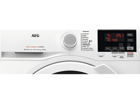 Lavadora secadora - AEG L7WBG851, 8 kg + 5 kg, 1600 rpm, ProSense, Función Vapor, Blanco