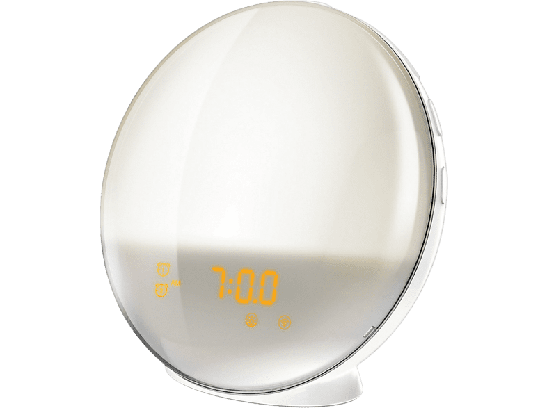 Lámpara inteligente inalámbrica - muvit iO MIOLAMP005, RGB, Radio FM, 20 niveles, Alarma, Wi-Fi, Multicolor