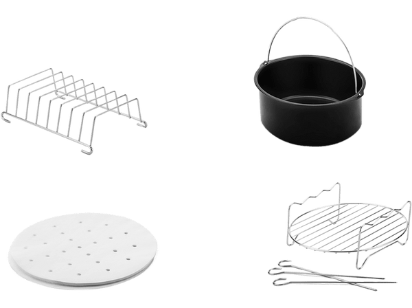 Accesorio freidora - Ufesa 72805518 Freidora de aire pack 4 accesorios, Inox
