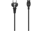 Cable alimentación europeo - Hama 3-pin Trébol, Material flexible, 2.5 m, Negro