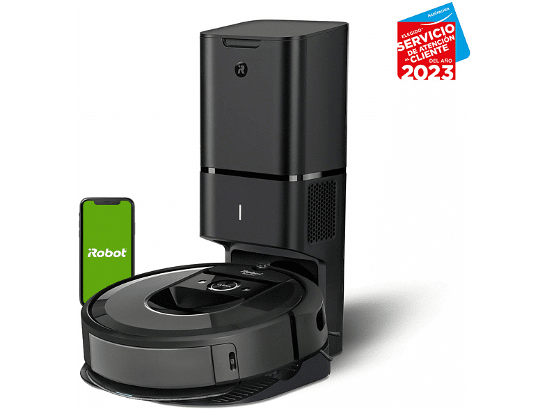 Robot aspirador - iRobot Roomba Combo i8+ Aspirador y friegasuelos 2 en 1, 750W, 0.4 l, 75 Min, 68db(A), Negro