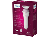Afeitadora femenina - Philips BRL136/00, Apta para zonas sensibles, Uso en seco y humedo, Más de 4 accesorios, Rosa