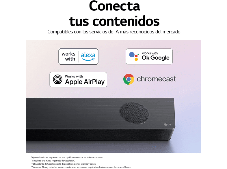 Barra de sonido - LG S95QR, Bluetooth, Inalámbrico, 810 W, Plateado Acero Oscuro