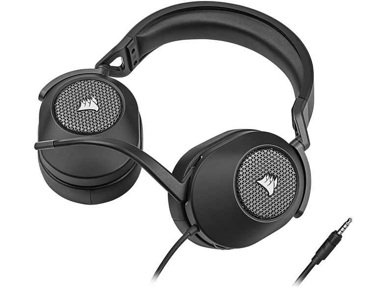 Auriculares gaming - Corsair HS65 Surround, No Bluetooth, Cable 1.8 m, Carbón