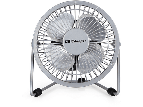 Ventilador de sobremesa - Orbegozo PW 1025, 8 W, Conexión USB, Aspas de 10 cm, Gris