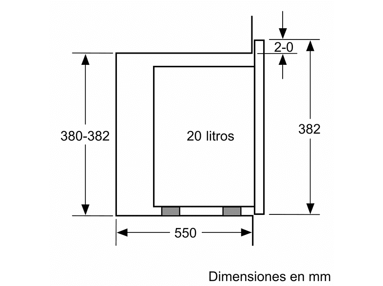 Microondas integrable - Balay 3CG5172N2, 800 W, 5 niveles, 20 l, Negro