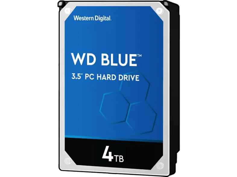 Disco duro interno 4 TB - Western Digital WD Blue Desktop, SATA 3, 6 Gb/s, 3.5, Caché 64 MB, 5400 rpm, Azul