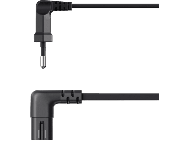 Cable alimentación europeo - Hama 00223282, Enchufe de 2 clavijas, Conector CA C7, 1,5m, Protección contra dobleces, Universal, Negro