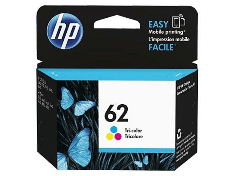 Cartucho de tinta - HP 62, Tricolor, C2P06AE