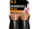 Pilas D - Duracell Plus D, 2 Unidades, 1.5 V LR20/ MN1300, Negro