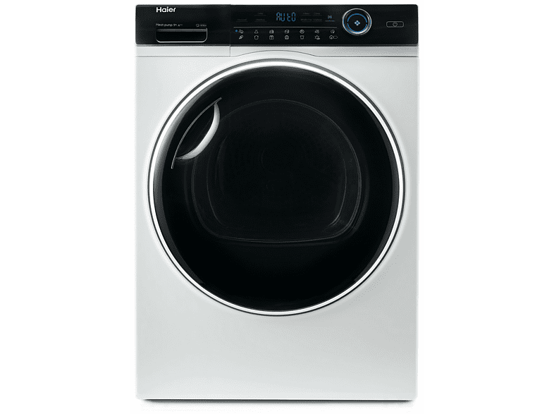 Secadora - Haier I-Pro Series 7 HD90-A3979-S, Bomba de calor, 9kg, Tambor XL con LED, Antiarrugas, Blanco
