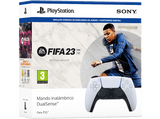 Mando - Sony PS5 DualSense™, Inalámbrico, Blanco + Juego FIFA 23 (código de descarga)