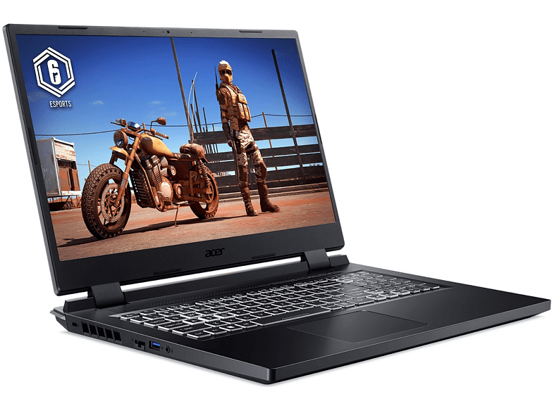 Portátil gaming - Acer AN517-55-75RS, 17.3 Full HD, Intel® Core™ i7-12700H, 16GB RAM, 512GB SSD, GeForce RTX™ 3060, Sin sistema operativo