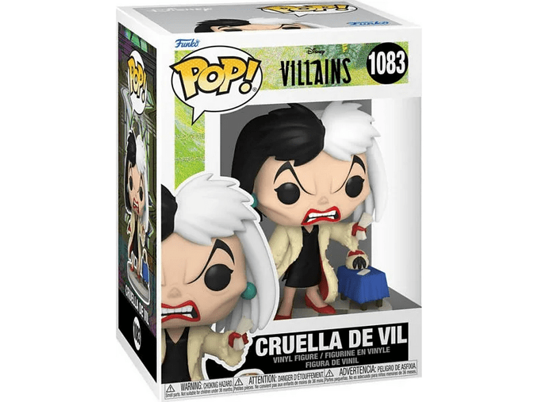 Figura - Funko POP! Cruella De Vil, Disney: Villains, 9.5 cm, Vinilo, Multicolor