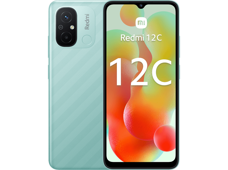 Móvil - Xiaomi Redmi 12C, Verde, 64 GB, 3 GB RAM, 6.71 HD+ Dot Drop display, MediaTek Helio G85, 5000 mAh, Android