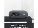 Webcam - Logitech C270, HD 720p, 3 MP, Micrófono integrado