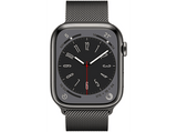 Apple Watch S8 (2022), GPS+CELL, 45 mm,  Caja de acero inoxidable, Vidrio delantero Ion-X, Correa Milanese loop graphito