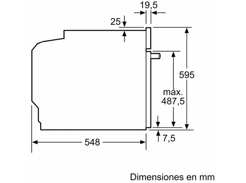 Horno - Bosch HBA372EB0, Multifunción, Integrable, 71 l, Pirolítico, Negro