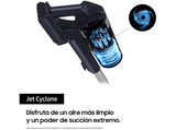 Aspirador escoba - Samsung VS15A6031R4/ES Sin cable, Multi Cyclone Jet 60, Digital Inverter, 150W, Autonomía 40 min, Teal Violet