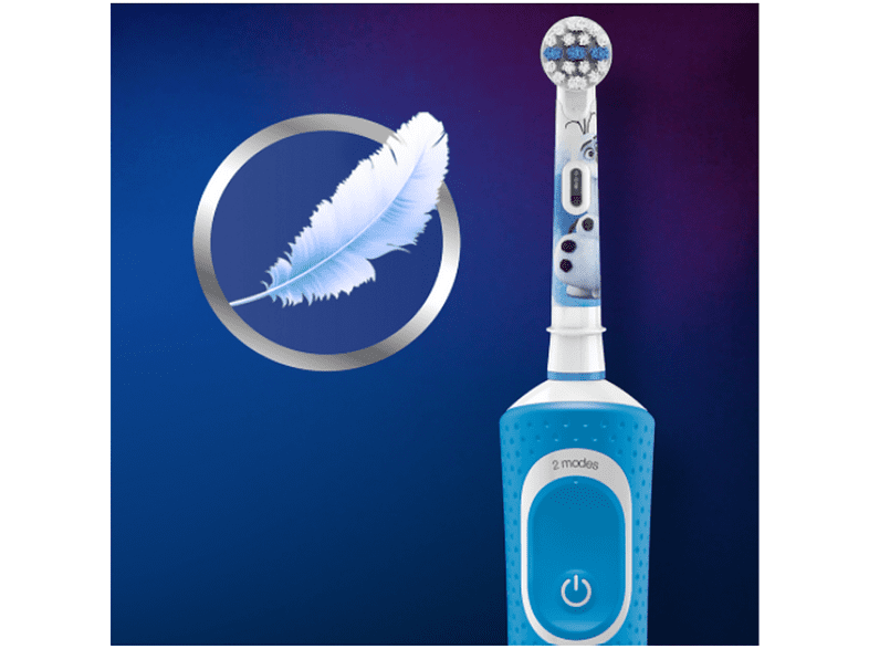 Cepillo Eléctrico - Oral-B Vitality 100 Kids Frozen, Recargable, Autonomía 8 días, Tecnología de Braun, Azul