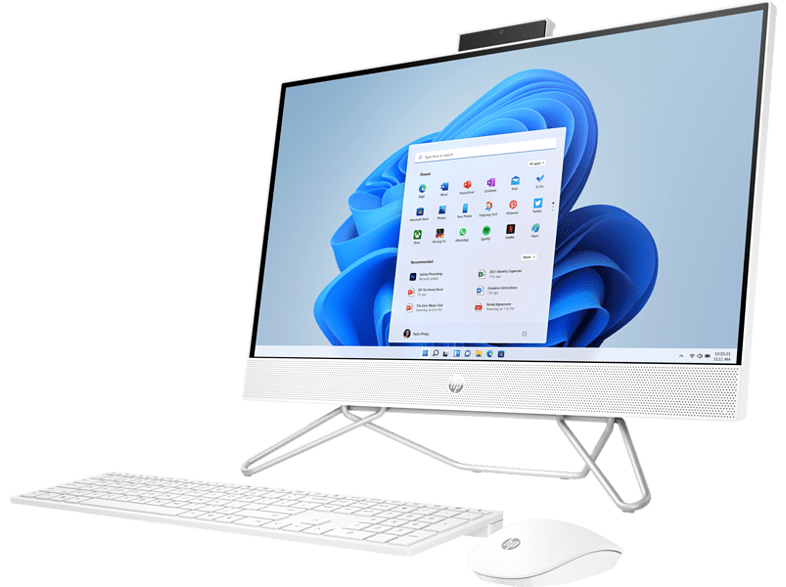 All in one - HP  24-cb0024ns, 23.8 Full HD, AMD Ryzen™ 5 5500U, 16GB RAM, 512GB SSD, AMD Radeon™, W11 Home, Blanco