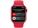 Apple Watch S8 (2022), GPS, 41 mm, Caja de aluminio, Vidrio delantero Ion-X, Correa deportiva PRODUCT(RED)