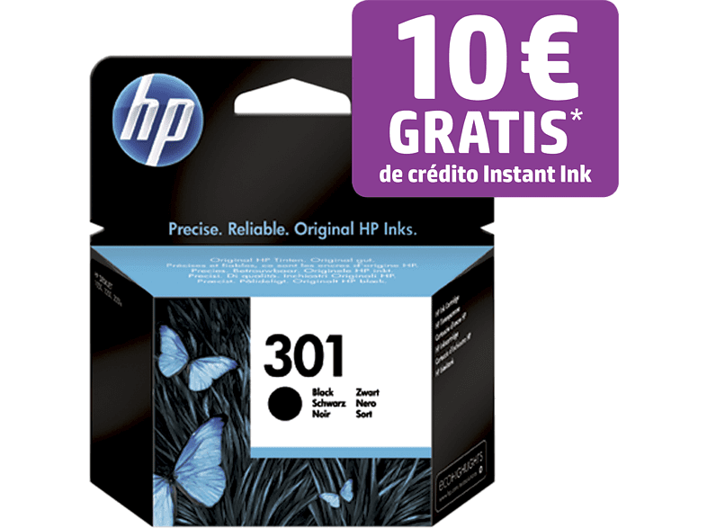 Cartucho de tinta - HP 301 Negro, CH561EE (Blister)