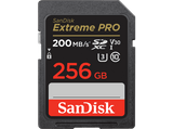 Tarjeta SDXC - SanDisk Extreme PRO, 256 GB, Hasta 200 MB/s lectura, U3, V30, Clase 10, Vídeo 4K UHD, Negro