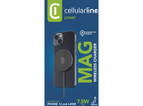 Base de carga - CellularLine Mag Wireless Charger, 7.5 W, Apple, iPhone 12, Negro