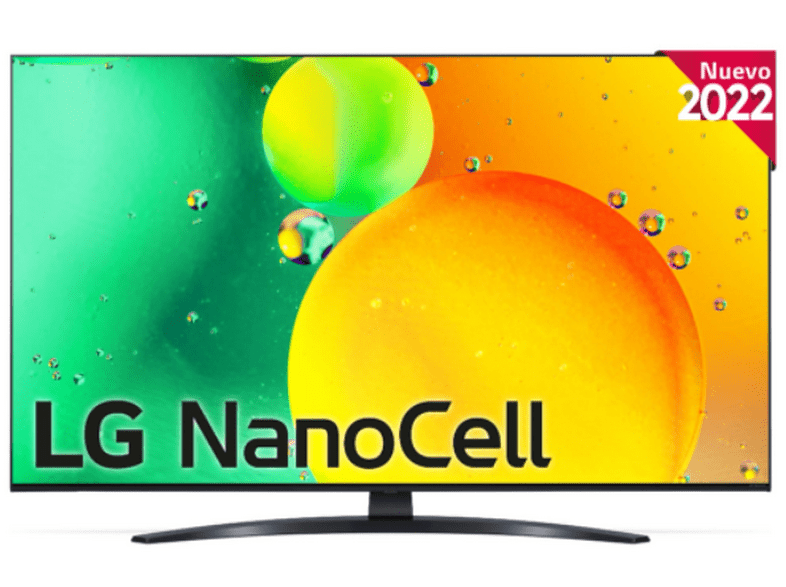 TV LED 43 - LG 43NANO766QA, UHD 4K, Procesador Inteligente α5 Gen5 AI Processor 4K, Smart TV, DVB-T2 (H.265), Azul Oscuro Ceniza