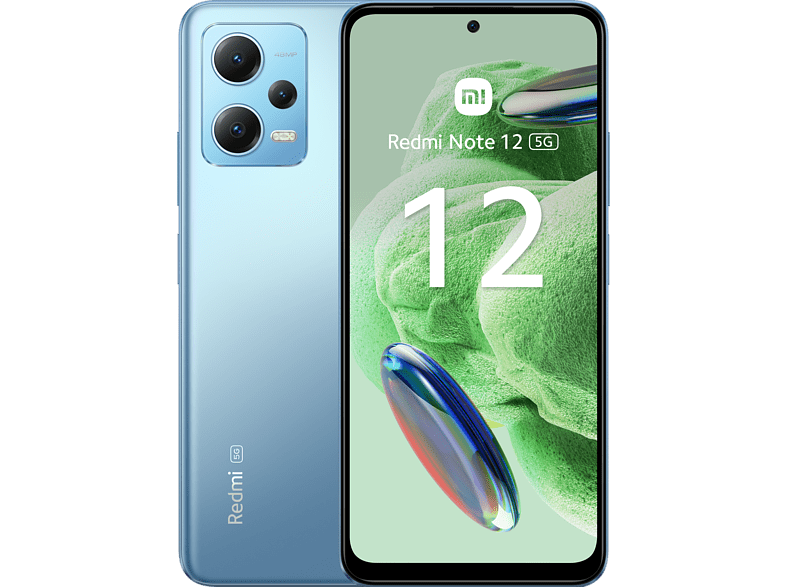 Móvil - Xiaomi Redmi Note 12 5G, Azul, 128 GB, 6 GB RAM, 6.67 AMOLED FHD+ 120Hz, Qualcomm Snapdragon® 4 Gen 1 - 2,2 Ghz, 5000 mAh, Android