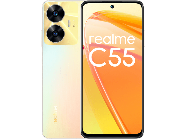 Móvil - realme C55, Gold, 256 GB, 8 GB RAM, 6.72  FHD+, Helio G88 Powerful Octa-core Architecture , 5000 mAh, Android 13