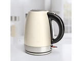 Hervidor de agua - Taurus KE2202X, 2200 W, 1.7 l, Base giratoria 360º, Acero inoxidable, Vintage, Crema