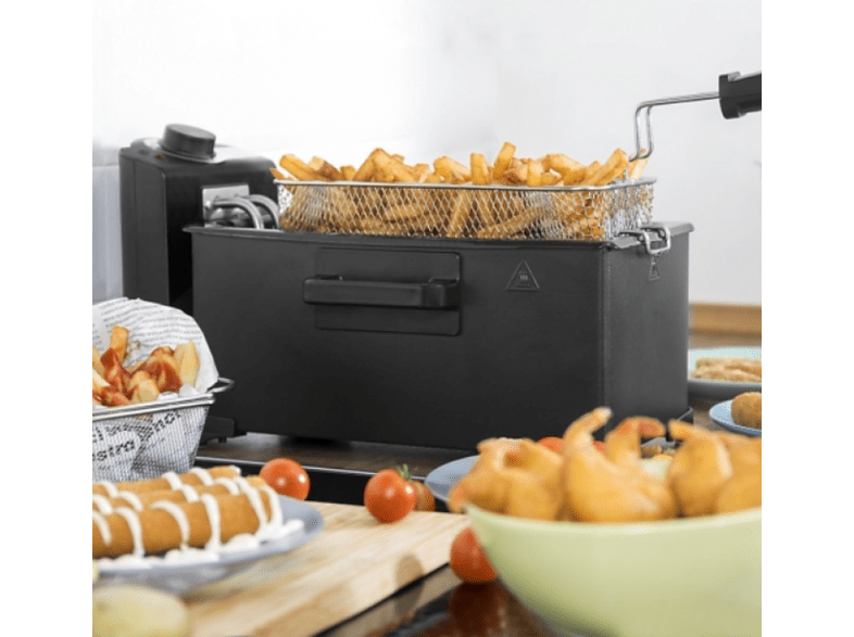 Freidora - Cecotec CleanFry Infinity 3000, 2400 W, Capacidad 3l, Hasta 190 °C, Negro