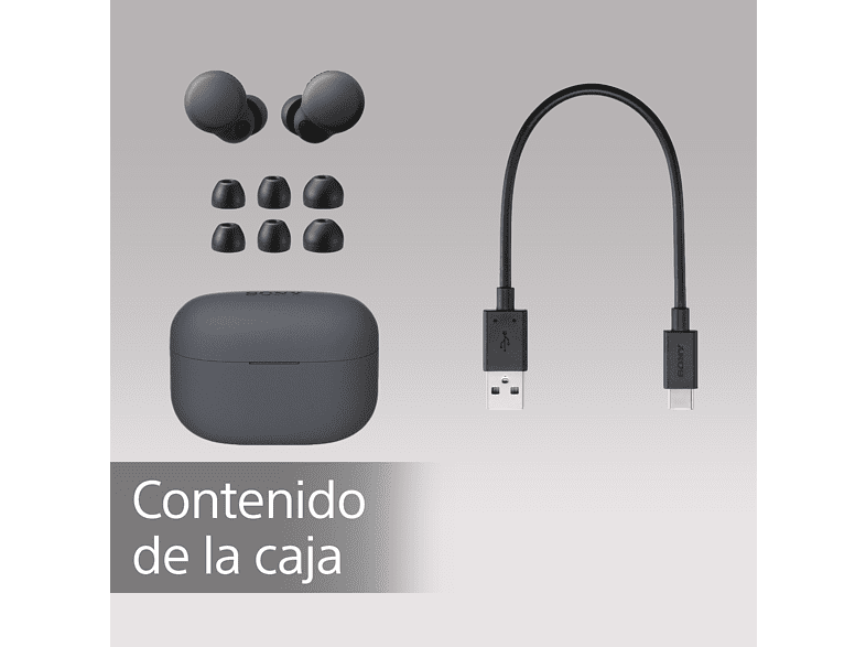 Auriculares True Wireless - Sony WFLS900N, LinkBuds S, Noise Cancelling, 20 h, Optimizado para Alexa y Google, Negro